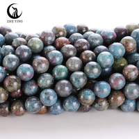 Perles de rubis saphir Zhe Ying 6/8/10mm d'Inde (le rubis peut être testé avec de la lumière UV)