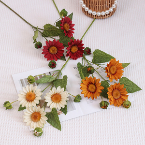 Tournesol Artificiel en Soie à 7 Têtes, Style Pastoral Mori, Composition Florale Décorative Douce pour la Maison - Product Image 4