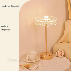 Lámpara LED de ambiente para dormitorio, artesanía artística, lámparas de escritorio de mariposa acrílica, pantalla ajustable de 180 grados para fiestas, Navidad, bodas - Product Image 4