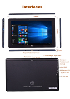 Laptop Tablet 2 en 1 con Windows, Intel N4120, Pantalla IPS de 10.1 Pulgadas 800*1280, 12GB+1TB, Gráficos UHD 600, 1.5Ghz~2.5Ghz, Cámara de 2MP + 2MP