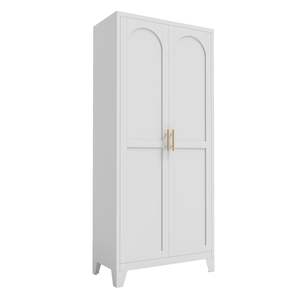 Armoire de rangement en métal DB 71 ''à 2 portes avec étagères réglables Design élégant pour une utilisation dans la chambre ou le salon - Product Image 1