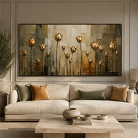 Peinture murale 3D en techniques mixtes, toile à rayures colorées, peinture à l'huile avec des figures de baigneurs pour la décoration moderne de la maison