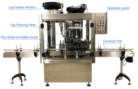 Automatische Roterende Glas Wijn Plastic Fles T Kurk Fles Cap Persmachine Jar Whisky Capper Corking Capping Machine