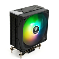 XINMAI Nouveau Refroidisseur CPU Noir ARGB à 4 Caloducs avec Affichage Numérique, en Cuivre et Aluminium, 120x120x25mm, Roulement Fluide 12V pour PC Gaming