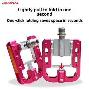 Pédales pliables légères en alliage d'aluminium à triple roulement GINEYEA pour vélos pliants Xiaobu Daxing - Product Image 3