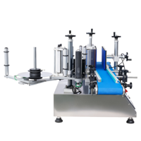 Machine d'étiquetage de bouteilles plates et rondes pour bureau, pour eau, cosmétiques, vin, vodka