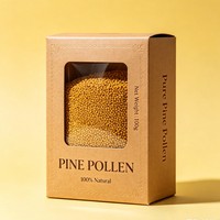 Pollen de pin naturel, arôme boisé frais et doux, matière première pour la pâtisserie et les boissons, et absorption quotidienne des huiles.