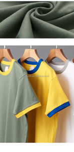 Camiseta Ringer Casual Unisex Personalizable de Alta Calidad, 100% Algodón, Diseño en Blanco, Jersey Estampado Ecológico - Product Image 4