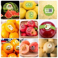 Étiquettes adhésives personnalisées avec logo de marque, rouleau d'étiquettes alimentaires imperméables, autocollants alimentaires brillants, étiquettes pour fruits et aliments
