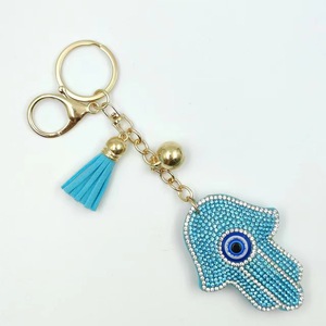 Direct Sales Llucky Bling Rhinestone Keychain Evil Eye Keychain <strong>Leather</strong> <strong>Key</strong> <strong>Chain</strong> Car Bag Charm Pendant Woman - Product Image 5
