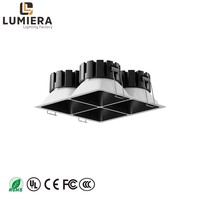 Ambient 4x4 LED Downlights 9 Inch Hole Anti-Glare 12W/20W/30W CCT Éclairage de plafond encastré IP44 pour hôtels et villas