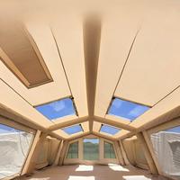 Tente gonflable avec pièce latérale amovible, grand espace pour le camping en plein air, l'usage domestique et les voyages