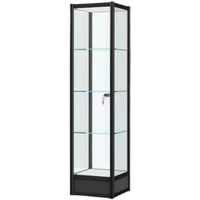 Vitrines de bijoux à cadre en aluminium avec lumière LED Full Vision de haute qualité
