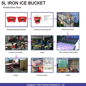 Seau à glace en métal galvanisé personnalisé avec logo OEM, 5L/10L, pour le stockage du vin, de la bière, pour bar - Product Image 5