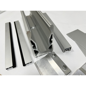 Klassische Aluminium legierung Rund kappe Metallrohr Geländer Balkon Balustrade Glas geländers ystem Glas Deck Geländer - Product Image 3