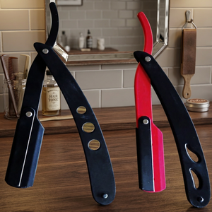 Custom Logo Disposable Stainless Steel Foldable Straight Razor <b>Men</b> Professional Wet Shaving Barber Shavette Ergonomic Handle - Product Image 3