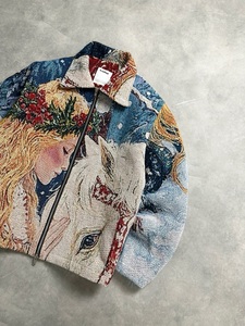 Veste pour homme personnalisée en gros, de haute qualité, en tapisserie jacquard épaisse, à motifs graphiques rétro artistiques et vintage - Product Image 3