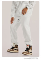 Pantalon de survêtement homme personnalisé brodé style urbain, gaufrage 3D, respirant, anti-boulochage, cordon de serrage, molleton épais