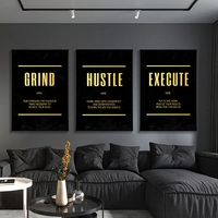 Lot de 3 Tableaux sur Toile Affiches Murales Art Moderne Motivation Entrepreneur Décor Polyvalent pour Salons Chambres Couloirs