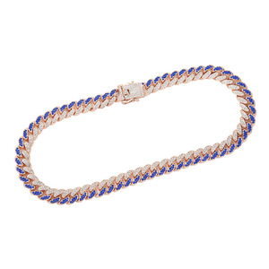 Collar Cubano Personalizado Estilo Hip Hop de 13MM con Dos Colores en Contraste para Hombre - Product Image 4