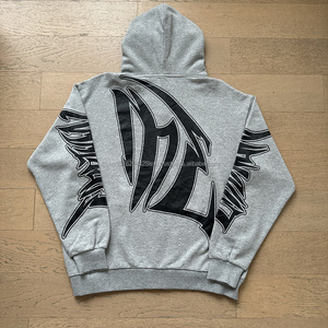 Ensemble de sweats à capuche zippés surdimensionnés en coton épais de qualité supérieure MIXED EMOTIONS High Street Diamond pour hommes – Vente en gros - Product Image 4