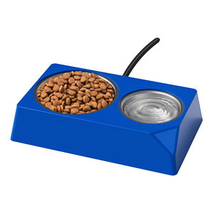 Bol chauffant thermostatique pour animaux de compagnie 2 en 1, bol à eau pour animaux de compagnie en acier inoxydable isolé anti-gel - Product Image 1