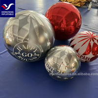 Boules de miroir gonflables géantes de vente chaude fêtes événements inclus modèle numérique de souffleur d'air