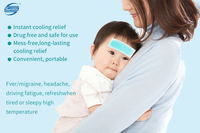 Patch de refroidissement en gel pour bébés, enfants et adultes, sans médicament, pour la frontière, soulagement de la fièvre, des maux de tête et des migraines, doux et élastique