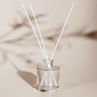 Bouteilles diffuseurs cylindriques en verre transparent sans plomb personnalisées en usine, 100 ml, vides, pour aromathérapie, options de couleur et logo OEM