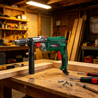 Perceuse à percussion 13 mm 1050 W, perceuse à percussion électrique filaire, 3000 tr/min, vitesse variable pour le perçage du béton, de l'acier et du bois