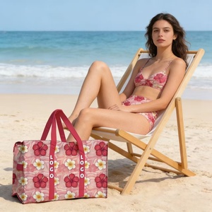 Bolsa de Polipropileno Personalizada, Impermeable, Reutilizable, con Cierre Grande, para Mudanza, con Estampado de Flor de Hibisco <span class=keywords><strong>Aloha</strong></span>, Bolsa de Compras de PP - Product Image 3
