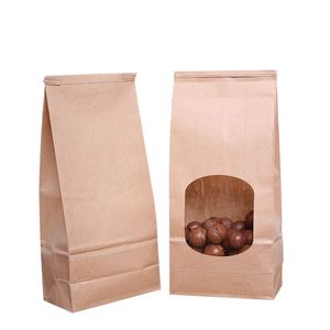 Sac en papier kraft personnalisé avec poignée pour emballage à emporter et expédition - Product Image 5