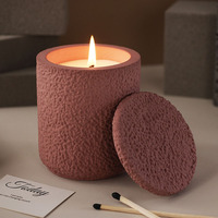 Moule nordique de vase de ciment moules de silicone de pot de fleur pour les pots concrets de bougie avec le couvercle