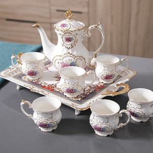 Service à thé et à café personnalisé et en gros, motif floral en relief européen - Product Image 3