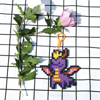 Bajo MOQ hecho a mano chico educativo llavero juguete DIY bloques de construcción dragón rompecabezas