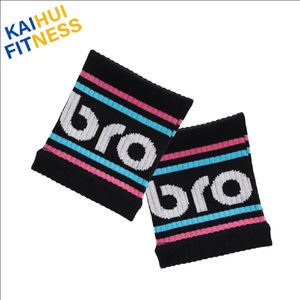 Muñequeras bordadas personalizadas Muñequera Logotipo personalizado Banda para el sudor Promoción de fitness Deportes Banda para el sudor elástica - Product Image 1