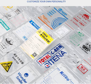 Tas ritsleting plastik PE tebal transparan dengan fitur segel tas dapat ditutup kembali - Product Image 2