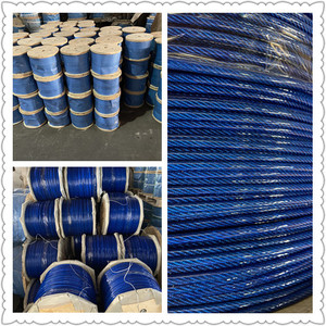 Principaux produits longs en acier 6x19 + FC PVC enduit 11mm 15mm câble galvanisé fabricant de câbles en acier - Product Image 6