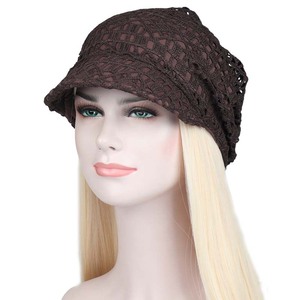 HZM-24306 Bonnets double couche creux en maille, chauds et amples, pour femmes, pour l'extérieur et les occasions décontractées - Product Image 1