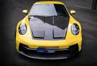 Kit carrosserie en fibre de carbone pour Porsche 992 GT3 RS, modification de mise à niveau neuve, grande taille, capot avant, aileron arrière, jupes latérales, moteur