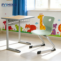 Ensemble pupitre et chaise pour étudiant, design populaire, facile à nettoyer, durable, pour salle de classe scolaire