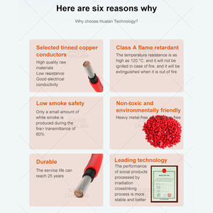 <span class=keywords><strong>Cable</strong></span> Solar H1z2z2-k de 4 mm² al por Mayor, Conductor de Cobre Estañado, <span class=keywords><strong>Cable</strong></span> de Panel Solar de 1.5KV CC, Cavo Solare de 6 mm - Product Image 5