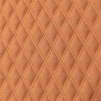 Cuir synthétique PVC perforé respirant matelassé avec broderie diamantée personnalisée pour housse de siège de voiture