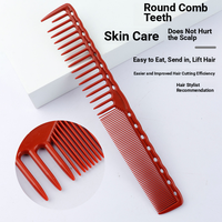 Peigne à cheveux droit double face de qualité supérieure pour salon, à dents fines et larges, indéformable, capacité 332 mèches, manche en plastique