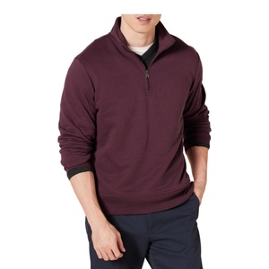 Sudadera polar de manga larga con cremallera para hombre, sudadera personalizada con media cremallera, venta al por mayor de fábrica, productos esenciales para otoño, bordado con estampado de logotipo - Product Image 1