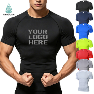 Camiseta Deportiva Masculina de Manga Corta, Transpirable, Elástica, Ajustada, para Fitness, Running, Baloncesto y Entrenamiento, de Secado Rápido, Superventas - Product Image 1