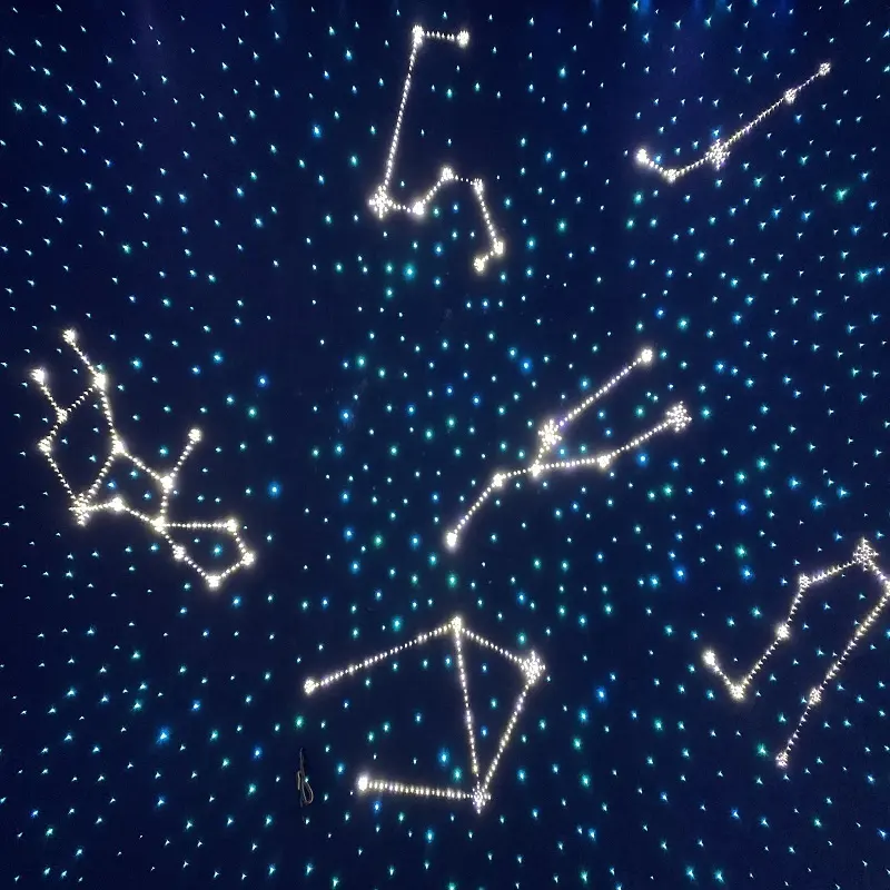 Star เพดาน LED รีโมทคอนโทรลไฟเบอร์ออปติก Starry Sky Light