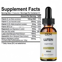Gouttes oculaires OEM Halal à la marguerite, zéaxanthine et lutéine – Complément pour les yeux – Prix de gros – Vitamines pour les yeux – Gouttes liquides de lutéine