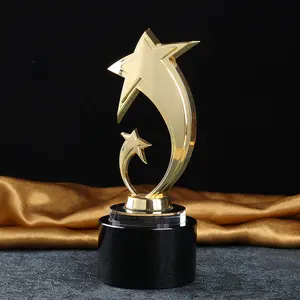 Новый стильный высококачественный креативный металлический пентаграмма хрустальный сувенир на заказ стеклянный хрустальный трофей