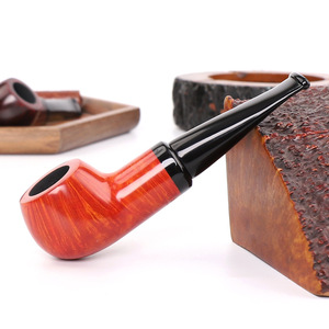Muxiang Handmade Briar Wood Tobacco Pipe Free Type 3mm Flue Smoking Accessory - Product Image 2